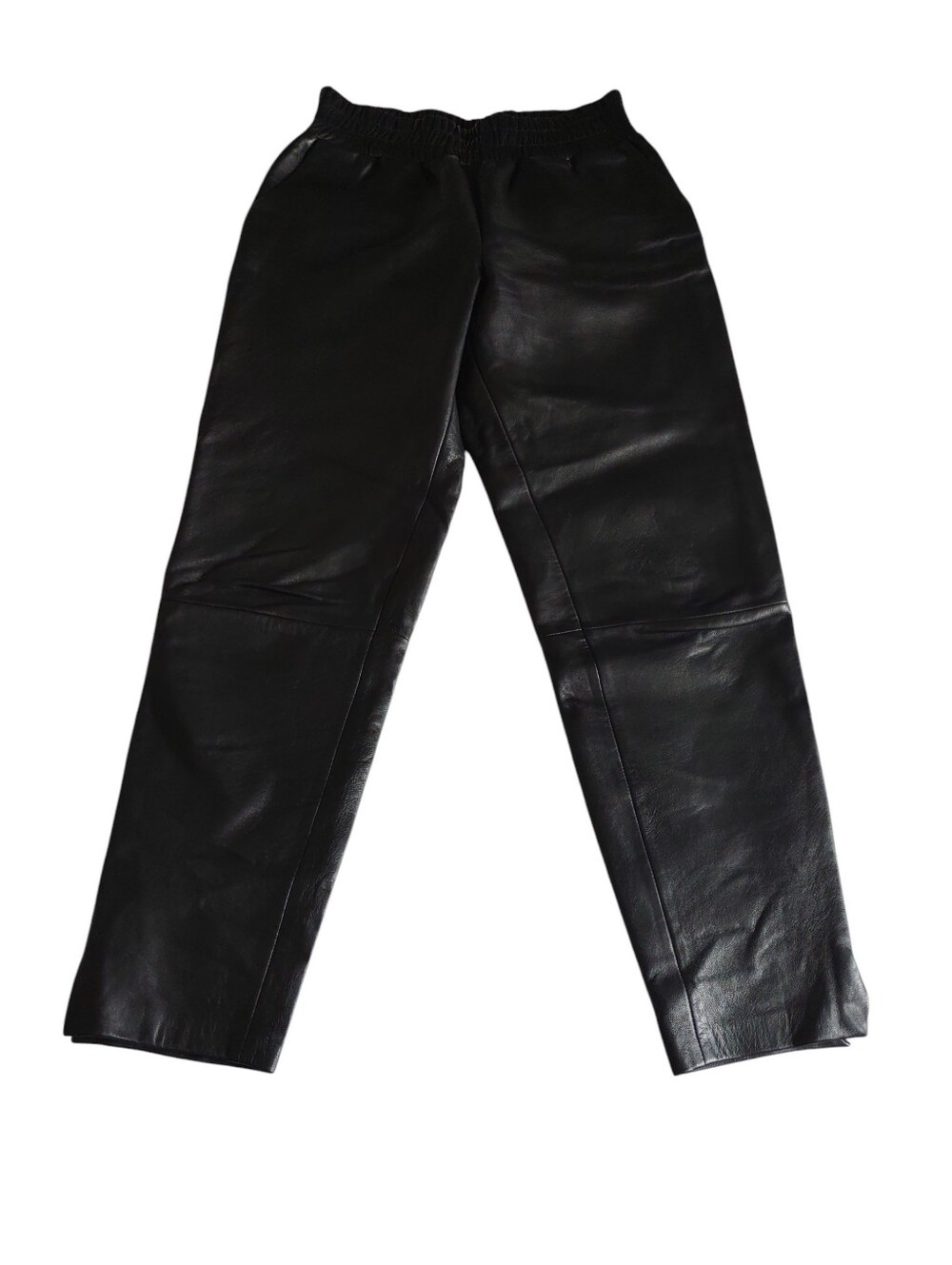Lamarque Size 8 Black Leather Pullon Pants